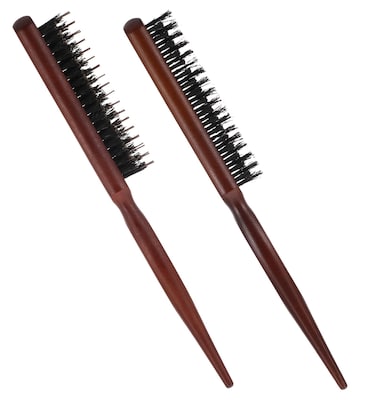 Teasing Brush for Women, 2Pcs Teaser Brush, Hair Teasing Brush &amp; Rat Tail Brush, Teasing Brush for Fine Hair, Boar Bristle Hair Teaser for Hair Stylist