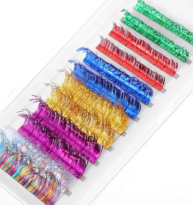 Colored Lash Clusters, Colorful Lash Clusters, DIY Mixed 7 Color Lash Clusters, 8-14mm Multicolor Lashes D Curl Lashes Pack