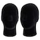 Hedume 2 Pack Mannequin Head Stand Model, Foam Black Velvet Male Wigs Display Model, Mannequin Manikin Head for Wig, Hat, Glasses