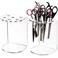 Hedume 2 Pack 6 Holes Clear Acrylic Scissors Holder Rack, Salon Shear Holder, Barber Shop Scissors Stand, Desktop Hairdresser Scissors Combs Clips Organizer