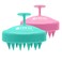 HEETA 2 Pack Hair Scalp Massager Shampoo Brush for Hair Growth, Hair Scalp Scrubber with Soft Silicone, Wet and Dry Hair Detangler (Pink &amp; Green)
