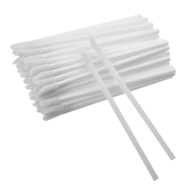 50pcs Disposable Lipstick Gloss Wands, Disposable Lip Brushes, Lipstick Lip Gloss Wands Applicator Tool for Beauty, Makeup (White)
