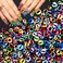 HFKPJRT 150Pcs Eye Nail Charms, 6mm 8mm 10mm Eyeball Charms for Nails, Dragon Eye Nail Charms, Animal Eyes Beads Decoration for Acrylic Nails, 3D Glass Eyes for Dolls, Halloween DIY Craft