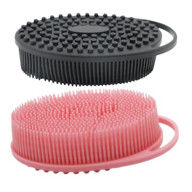 2Pack Silicone Body Scrubber - Multifunctional Body Bath Back Brush, Back Scrubber Shower Scrubber for Body Deep Cleaning and Exfoliation, Soft Silicone Loofah Suitable for All Skin Types
