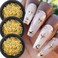 3 Box 3D Gold Nail Charms, Moon Star Nails Art Studs, Gold Rhinestones Charms for Nails, Metallic Nail Decoration Supplies, Nail Charms for Nails Design Manicure Craft DIY Accessories, Small