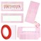 35 Pcs Empty Press on Nails Packaging Box Set 35 Pcs White Background Papers and 1 Double Sided Tape, Empty Nail Package Box Set for Press on Nail Business (Pink)&hellip;