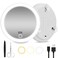 30X Magnifying Mirror with Lights, 6inch Large Makeup Magnifying Mirror, Lighted 30X High Magnifying Mirror, Travel Magnifying Mirror with Lights 30X, Portable LED Magnified Mirror with 3 Suction Cups