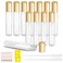 12PCS Essential Oil Roller Bottle Refillable Empty Glass Bottle with Stainless Steel Rollerball, the Refillable Glass Set Includes 1PC Opener and 2PCS Dropper