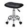 Square Rolling Stool with Wheels Height Adjustable Swivel Stools Black