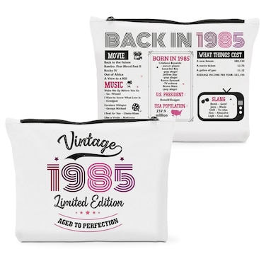 40th Birthday Gifts Women Unique Makeup Bag 40th Birthday Decorations Party Favors Anniversary 40 Year Old Birthday Gifts for Women Her Mom Sister Mother Boss Cosmetic Bag