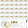 32 Pack 8 oz Plastic Tuscany Jars with Gold Lids, Body Butter Jars Clear Empty Refillable Round Cosmetic Containers with Labels Marker Pens for Creams, Lotions,Sugar Scrubs,Candy,Bath Salt