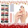 Christmas full nail stickers Christmas Semi Cured Gel Nail Wraps Strips,HOINCO Self-Adhesive Nail Stickers,Christams Nail Decoration(Cyan Skip Color)