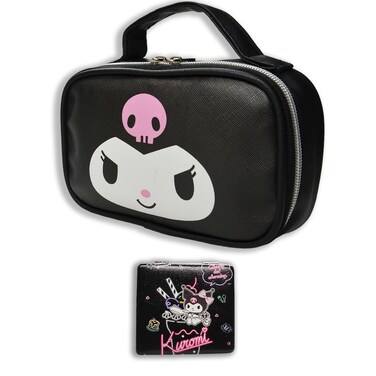 Kumi Travel Cosmetic Bag, Large Capacity Cartoon Cosmetic Pouch Makeup Bag with Zipper, PU Travel Toiletry Bag Makeup Accessories Organizer, Storage Bags Makeup Pouch for Women Girls