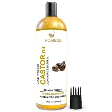 Organic Castor Oil for Hair Growth (6.7 fl oz) Aceite de Ricino, Cold Pressed Hexane Free Pure Caster oils, Organic Golden Castrol Oil for Face, Eyelashes - Castro oil, Oleo de ricino (200 ml)