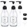 8 oz Glass Bottle with Black Pump 2 Pack,250ml Clear Soap Dispenser Refillable for Bathroom, Countertop Kitchen, for Essential Oil Soap Lotion Shampoo