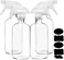 Clear Glass Spray Bottles For Cleaning Solutions (4 Pack) - 16 Ounce, Refillable &amp; Reusable Sprayer for Essential Oil, Water, Kitchen, Hair. Durable Black Trigger Sprayer w/Mist and Stream Settings