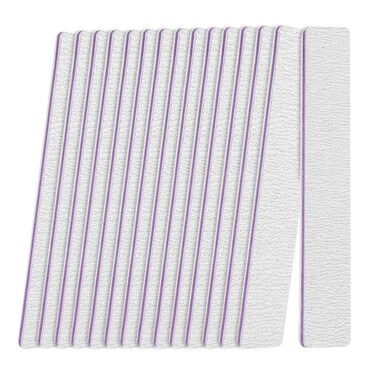 Nail File (12 Pack), 180/240 Grit Emery Boards Nail Files for Natural Nails and Acrylic Nails, Double Sided Emory Boards limas para unas acrilicas Profesional Fingernail Filer Reusable Manicure Gray
