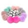 Honbay Hair Ties, 12PCS Korean Cute Pom Pom Ball Elastic Hair Ties PomPom Hair Bands Seamless Hair Ropes Ponytail Holders, 6 (A)