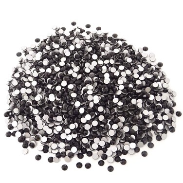 Honbay 1440PCS 5mm ss20 Sparkly Round Flatback Rhinestones Crystals, Non-Self-Adhesive (Black)