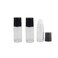 50ml Glass Roll On Bottles with Black Cap, Clear Empty Roller Bottles with Plastic Roller Ball, Travel DIY Leak-Proof Massage Refillable Cosmetic Roller Bottles Containers (1.7 Oz, 3 Pack)
