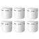 6 Pack Plastic Empty Cosmetic Containers with Lid, Portable 8 Oz 250ml Refillable Make-up Face Cream Jars Case for Body Scrub Mask Lotion Storage Pot (White)