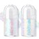 2 Colors Roll-on Body Glitter Gel, Holographic Glitter Gel Under Light for Body, Hair, Face, Body Shimmer Hair Glitter Gel for Rave Accessories Christmas New Year Halloween Makeup (11+12)