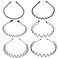 Metal Hair Band for Men and Women - 6 Pack Sleek and Durable Unisex Non Slip Headbands Wavy Springs for Outdoor Sports Washing Face Make Up Skincare - Black Headband Clips for Hair Hoop (6PCS)