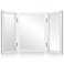 3 Way Mirror, Trifold Mirror, Trifold Vanity Mirrors, Three Way Folding, Tri Fold, For Braiding Hair, 3way, 3 Sided, Three Panel, Triple, Tabletop, Bathroom, Bedroom, Makeup, 360, 28 x 40 Inch