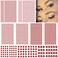 2102pcs Face Gems Stick on, Self Adhesive Hair Jewels Face Rhinestones Stickers Bling Jewels for Hair Nails Makeup Clothes Shoes Bags DIY Craft, 7 Size 14 Sheets (red)