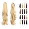 HSPJHTM Ponytail Extension,24" Blonde Claw Clip Hair Extensions for Women Straight Hair Piece Synthetic Wavy Pony Tail Halloween Fluffy Daily Use