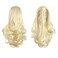 HSPJHTM Blonde Ponytail Extensions,Claw Cilp Ponytails Extension for Women Curly 12" Synthetic Pony Tail Hair Extentions Wavy Halloween Fluffy Hairpiece for Daily Use