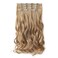 HSPJHTM Clip in Hair Extensions Wave Bleached Mix Blonde 5PCS Hair Extension For Women Halloween 18" Long Wavy Synthetic Hair Pieces Full Head