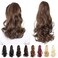 HSPJHTM Ponytail Extensions,16" Brown Hair Extension Ponytails Claw clip Pony Tail for Women Synthetic Wavy Halloween Fluffy Hairpiece for Daily Use