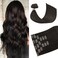 HUAYI Hair Extensions for Women, 18 Inch Dark Brown Clip in Hair Extensions, 7pcs Set, 120g, Premium Quality Hair Extensions Real Human Hair, Seamless, Natural Look, Easy to Style
