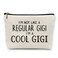 huester Gigi Gifts Makeup Bag, Gigi Gifts for Grandma Make Up Bag, Mothers Day Gifts for Gigi, Grandma Gifts, I&rsquo;m Cool Gigi Cosmetic Bag Travel Makeup Make Up Pouch Gifts for Gigi Grandma Purse