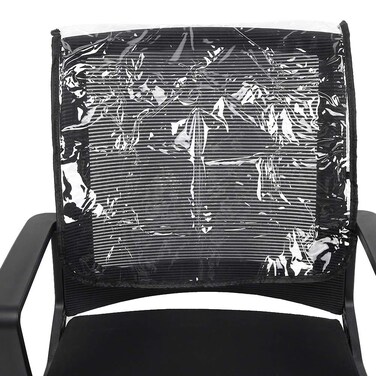 HURRISE Chair Back Cover, Barber Beauty Salon Chair Protective Cover, Round Prevents Damage to Spa Salon Upholstery from Chemicals and Wear Fits Most Salon Chairs Clear