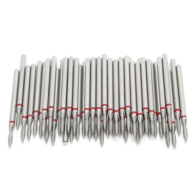 Practical Nail Drill Bits, Nail Drill Bit Set, 50Pcs Nail Polishing Grind Head Replacement Accessory Manicure Tool For Nails Cuticle Clean Pedicure (F-1.8Mm)