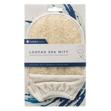 Hydrea London Exfoliating Glove - Organic Egyptian Shower Loofah &amp; Dual-Sided Face Mitt Exfoliator - Body Scrubber for Men &amp; Women, Dead Skin Cell Remover, &amp; Bath Scrub for Deep Exfoliation &amp; Detox