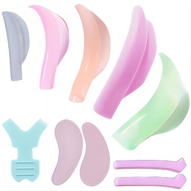 Lash Lift Silicone Shields Eyelash Lifting Pad No Glue Eyelid Katya Vinog Lami Lamination Roller L curl Perm Rod- Lash Lift Tint Ribbon Compensator Y Brush Tool Lower Eye Patch Jelly Lifting Pads Mix