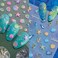 5 Sheets 5D Embossed Seashell Starfish Nail Art Stickers, Self-Adhesive Marine Life Nail Decals, Summer Ocean Design DIY Decorations