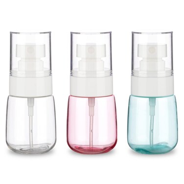3 Pack 1oz/30ml Small Spray Bottle, Plastic Mini Spray Bottles, Travel Spray Bottle with Fine Mist,Tiny Spray Bottles with 9pcs Labels