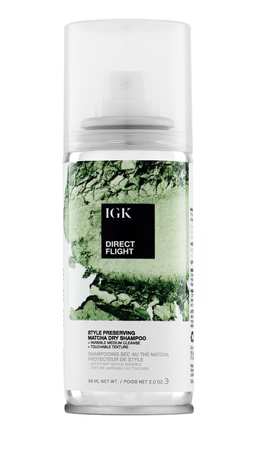 IGK DIRECT FLIGHT Multi-Tasking Matcha Dry Shampoo   Light Cleanse + Style Preserving   Vegan + Cruelty Free