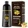 IIIMEIDU Darkbrown Hair Dye Shampoo 3 in 1, Natural Hair Dye Semi Permanent Hair Color, Gray Hair Cover Up, Ginger Essence shampoo for Color Treated Hair for Women and Men (500ml)