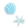 Starfish Shell Pearl Hair Clip Set, Artificial Mermaid Costume Hairpin Princess Headwear for Girls Women Hair Accessories (Blue)