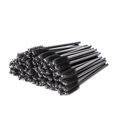 i-Laesh 100 Pcs Disposable Eyelash Brushes, Mascara Wands, Eye Lash Brush, Spoolies for Eyelash Extensions, Spoolie Eyebrow Eyeshadow Brow Makeup Supplies Kit Cleansing Glitter Applicator Tool