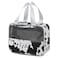 IMCUZUR Travel Toiletry Bag for Women, Makeup Bag Cosmetic Organizer, Travel Tote for Accessories Toiletries (Cow Pattern - M)