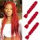 Red Braiding Hair, Jumbo Braiding Hair Extensions High Temperature Synthetic Red Hair Extensions for Twist Braids Braiding Hair Color Red 24" 3PCS