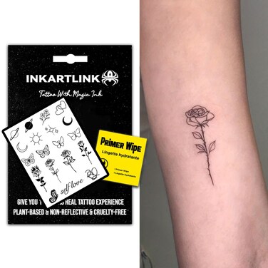 Semi Permanent Tattoos, Tattoos for Women, Holiday Tattoos, Party Favors, Lasts 7-15 Days, Waterproof and Non-reflective, Unique Design(Simple line pattern)