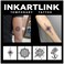 Tattoo Tech, 4 Sheets Semi Permanent Tattoo, Adult Art Design Temporary Tattoos, Lasts 1-2 Weeks, Waterproof, Realistic Look, No Adhesive, No Reflection (Compass Design)