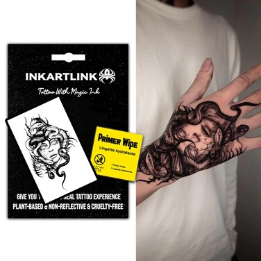 Semi Permanent Tattoo, Temporary Tattoo, party tattoo, beautiful and realistic design, fun tattoo experience, cruelty-free, non-reflective, waterproof (Femme fatale)